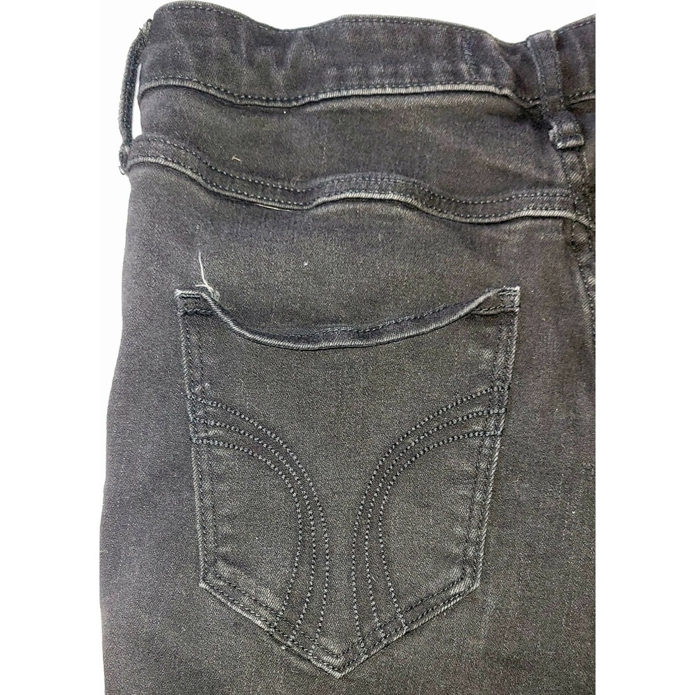 Hollister Black Super Skinny Ultra High Rise Jeans Size 11R (30x30) Woman's - Picture 6 of 11